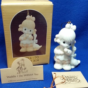 Precious Moments &quot;Waddle I Do Without You&quot; Ornament / Enesco 112364 / Vessel Production Mark / Vintage Precious Moments Ornaments