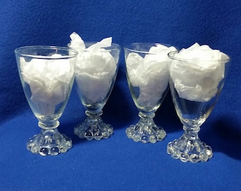 Anchor Hocking Berwick Boopie Wine Glass Set/ Boopie Wine Glass Set / Berwick Wine Glass Set / Boopie Juice Glass Set / Set of 4