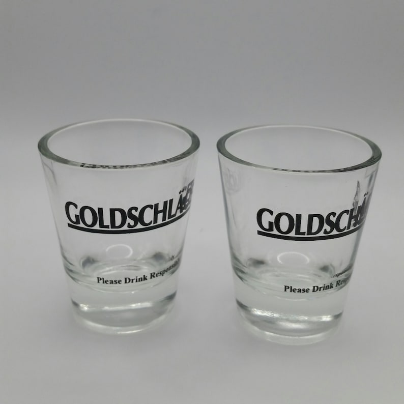 Vintage Goldschlager Shot Glass Set / Goldschlager Please Etsy