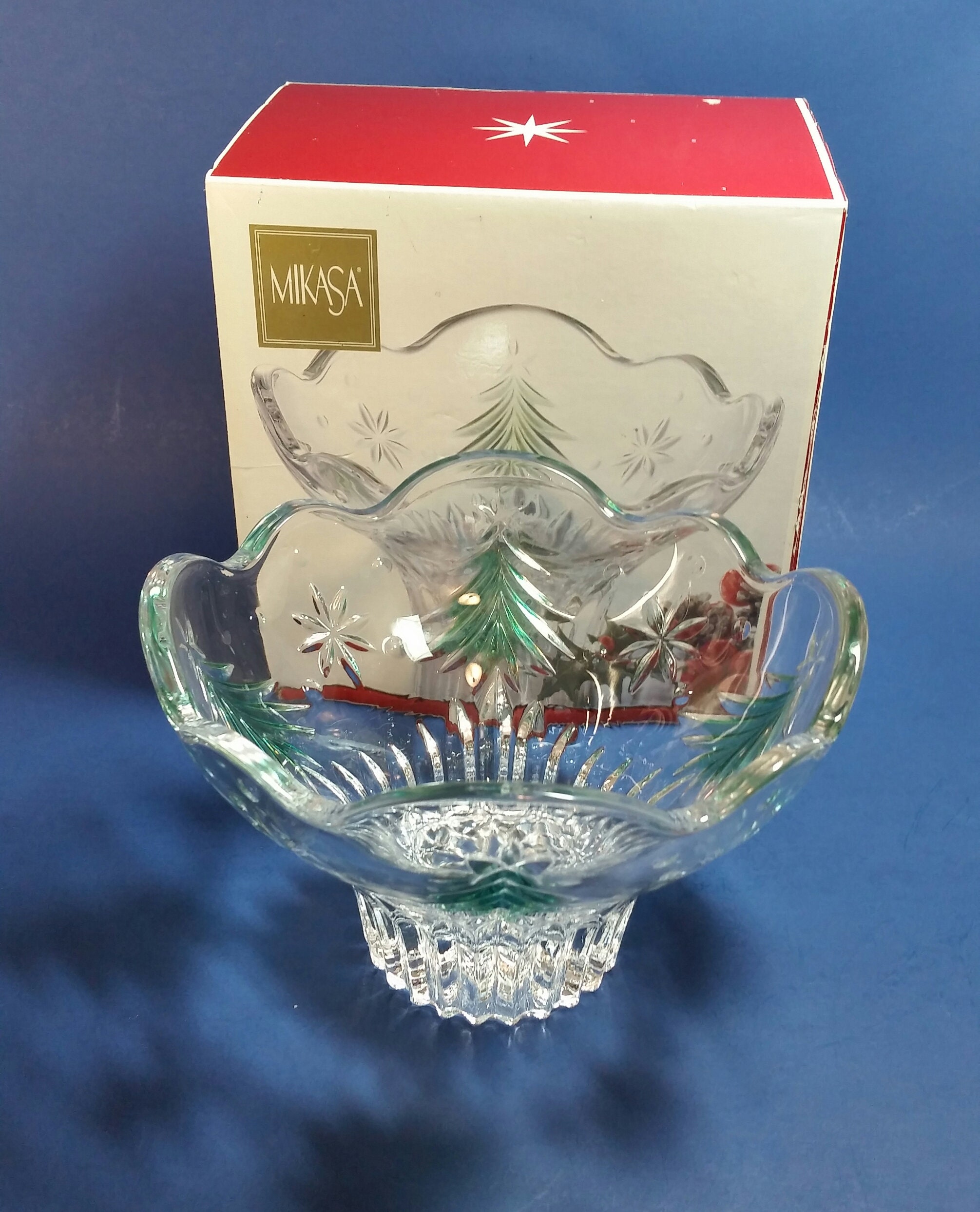 Mikasa charisma Hand Blown Vintage Frosted Crystal 