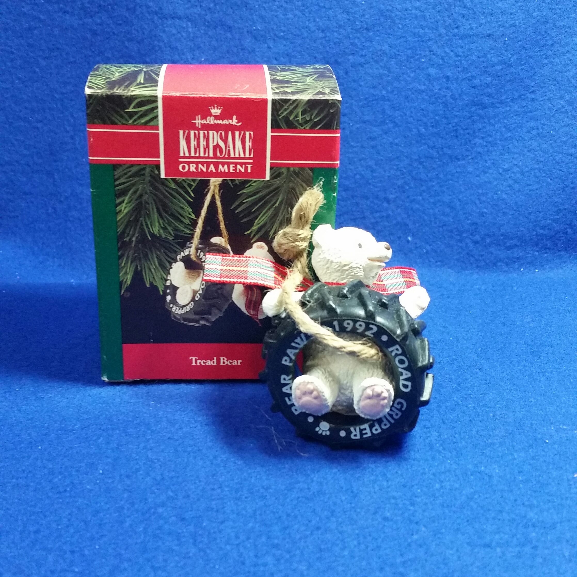 Hallmark Tread Bear Ornament / Hallmark Keepsake Ornament / 1992 Hallmark Ornament / Bear in