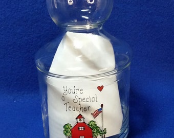 You're A Special Teacher Candy Dish With Lid / Teacher Candy Jar / You're A Special Teacher Storage Jar / Gift For Teacher / Teacher's Gift