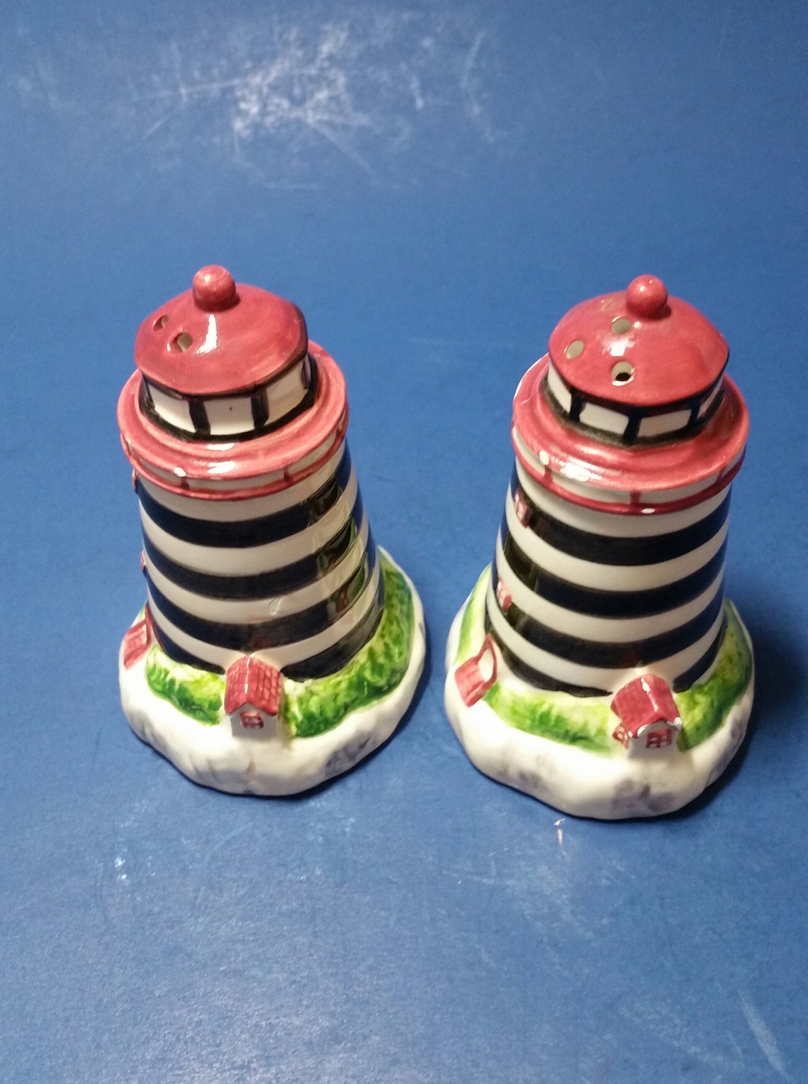 Lighthouse Salt and Pepper Shaker Set / Ocean Theme Salt and Etsy
