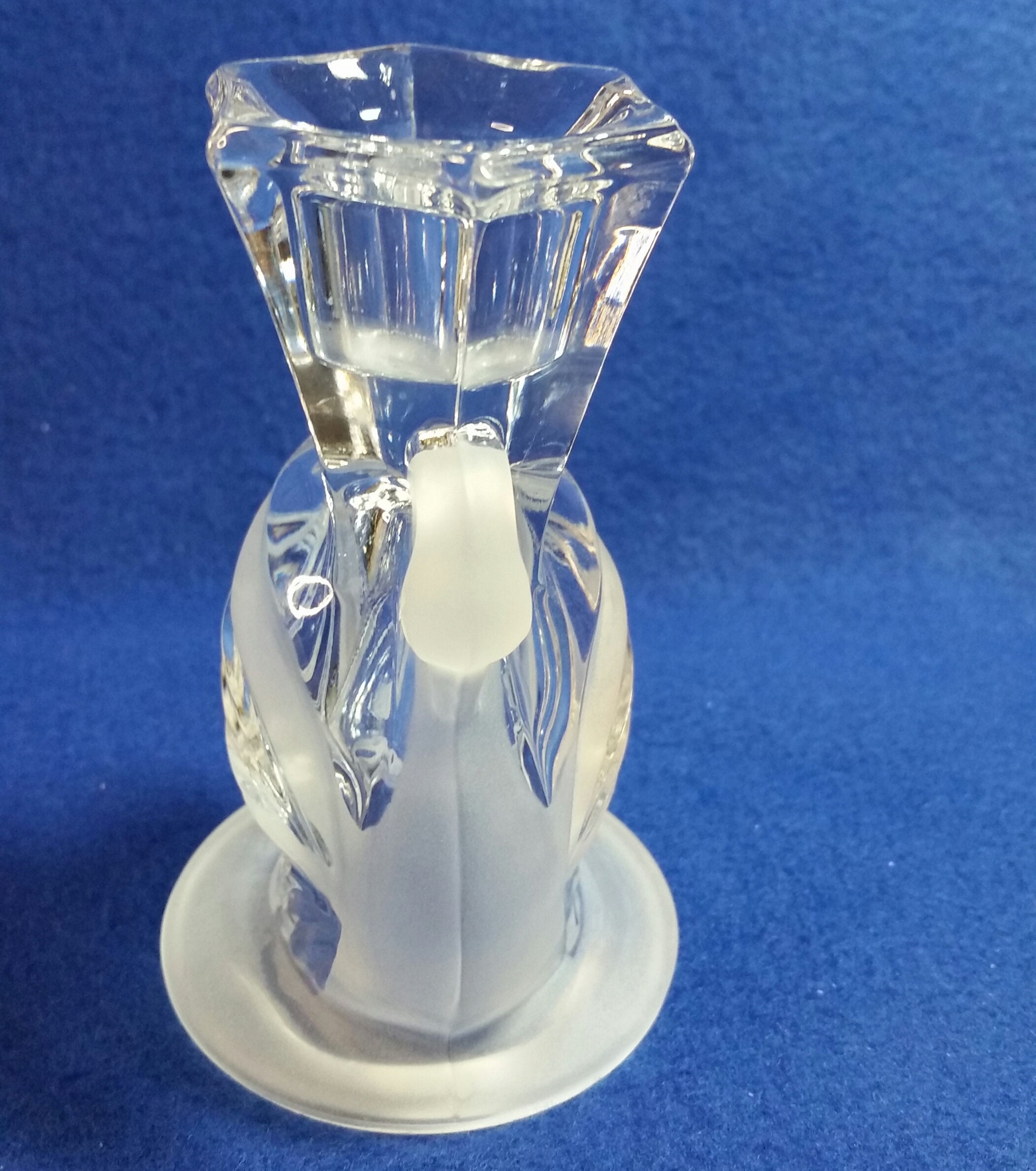 Swan Lead Crystal Candlestick Holder Set / Vintage Crystal Etsy