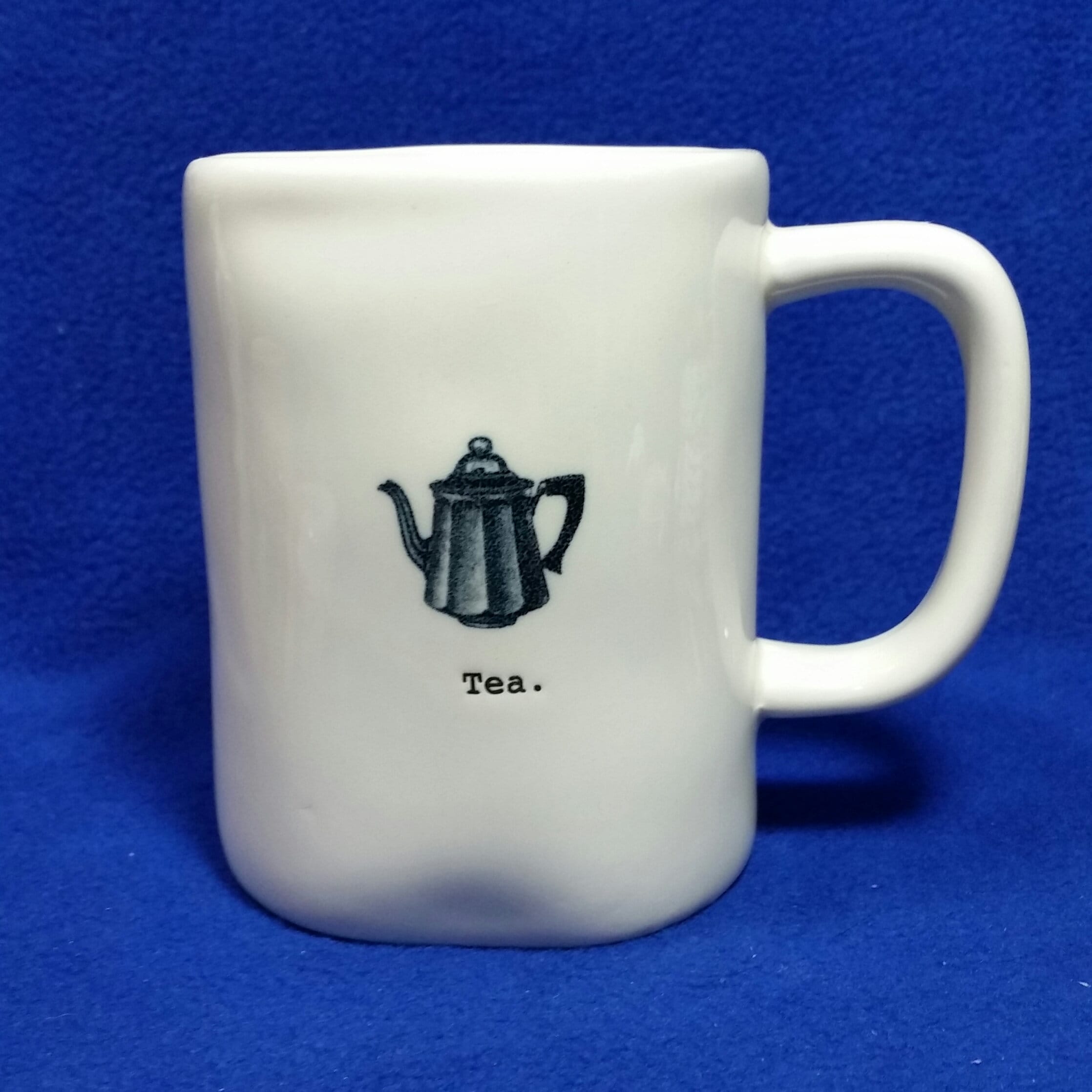 Vintage Rae Dunn Tea Mug / Typewriter Font / 1990's Rae Etsy