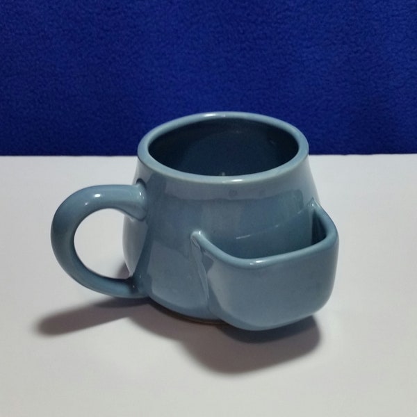 Ceramic Tea Mug With Bag Holder Etsy