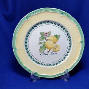 Villeroy & Boch Lemon Salad Plate / French Garden Valence Collection / Limon Salad Plate / Vintage Villeroy and Boch Salad Plate