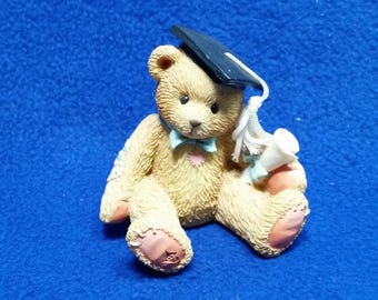 Cherished Teddies Graduate "The Best Is Yet To Come" Figurine / Enesco 127949 / Graduation Series / Boy Bear Graduate / Pre-Owned / No Box