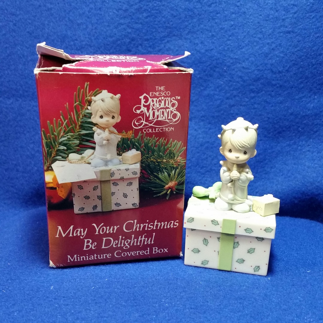 Precious Moments may Your Christmas Be Delightful Covered Box / Enesco ...