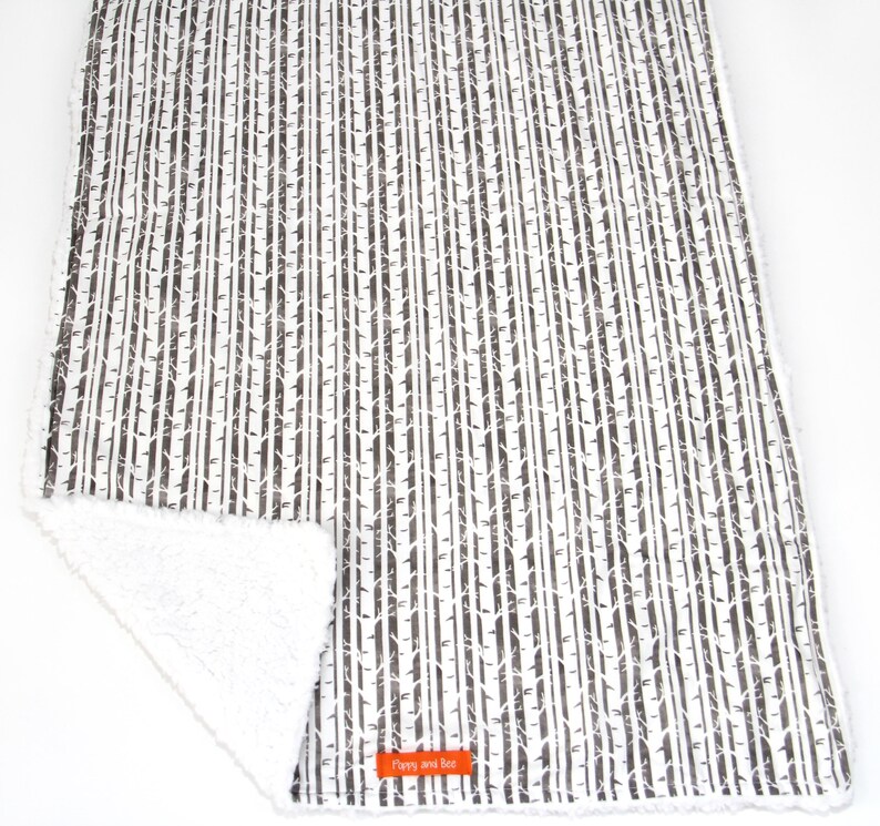 Birches in Stone Baby Blanket Neutral Baby Blanket Modern Etsy