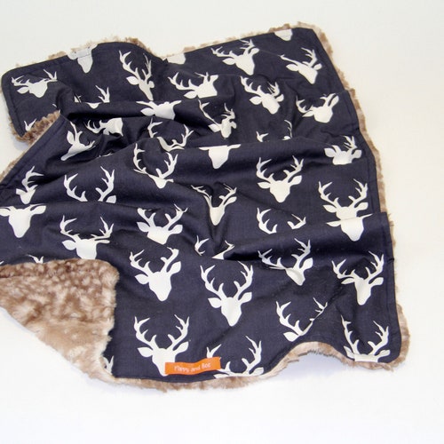 Oh Deer Blanket Deer Blanket Antler Blanket Hunting Etsy