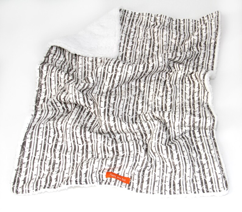 Birches in Stone Baby Blanket Neutral Baby Blanket Modern Etsy
