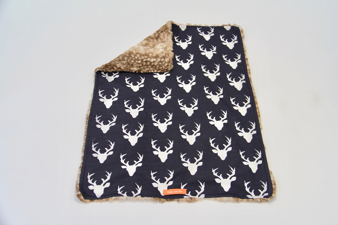 Oh Deer Blanket Deer Blanket Antler Blanket Hunting Etsy