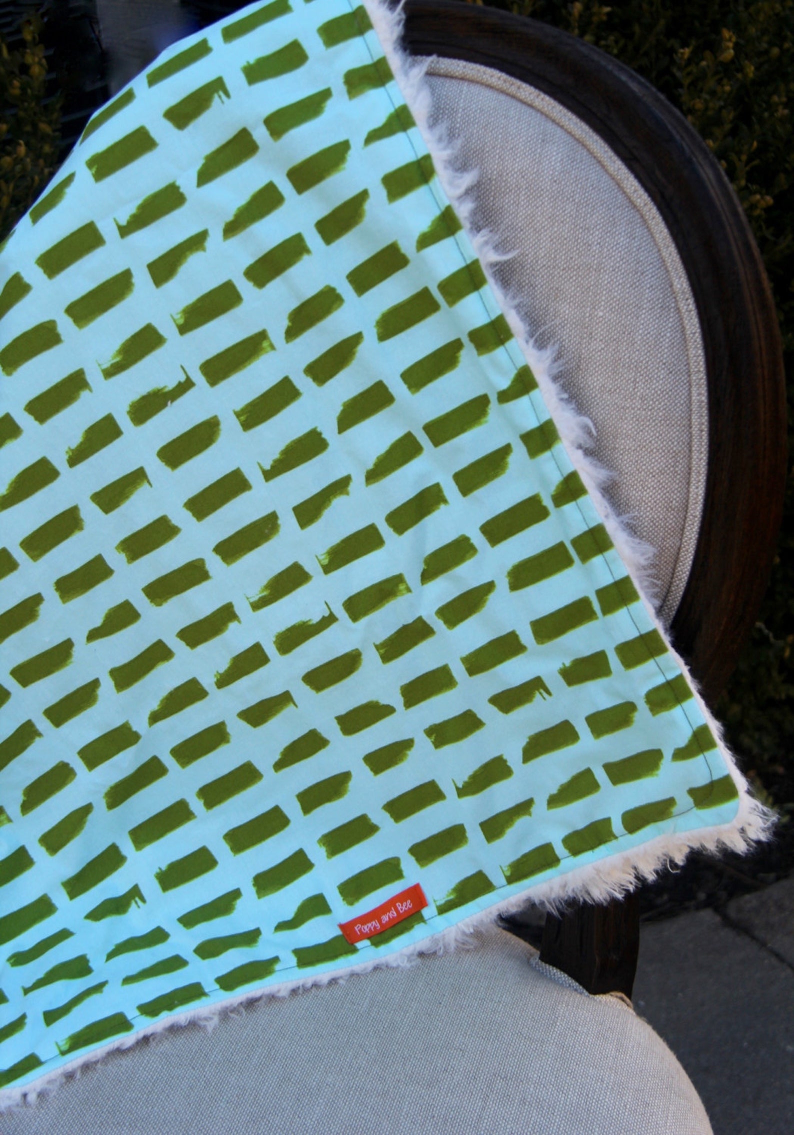 So Dashing Baby Blanket, Aqua Baby Blanket, Olive Baby Blanket, Modern