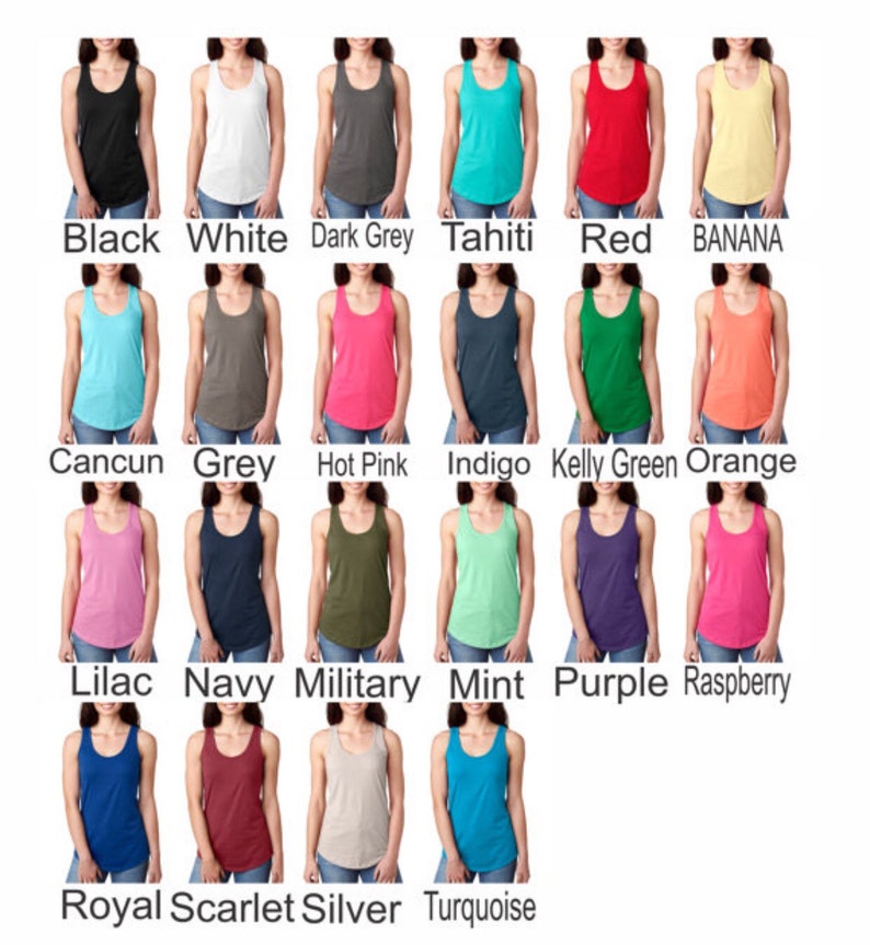 Women's Custom Personalized Tank Tops Pick your wording Your wording here Bridesmaid Gift tank top Custom unique wedding gift image 2