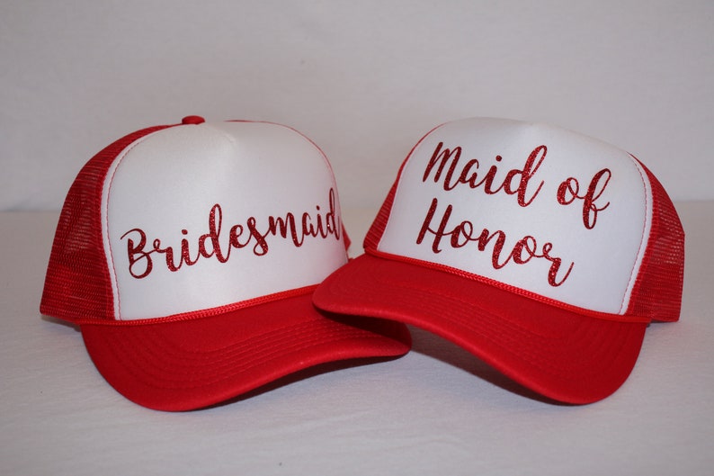 Bachelorette Party Hats Bride Bride Hat Bridal Party Caps Maid of Honor Bridesmaid Bridal Party Matching Hats Bridal party Headgear