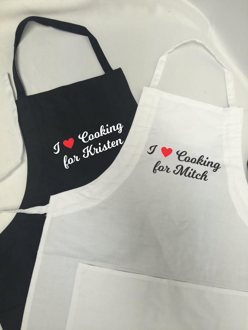 I Love Cooking for Aprons Choose Your Wording Make It Etsy