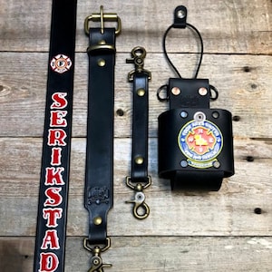 Firefighter-Radio Strap & Holster (Full Set)   (Non-Stitched)                                      Custom Personalized Firefighter/EMS-Firef
