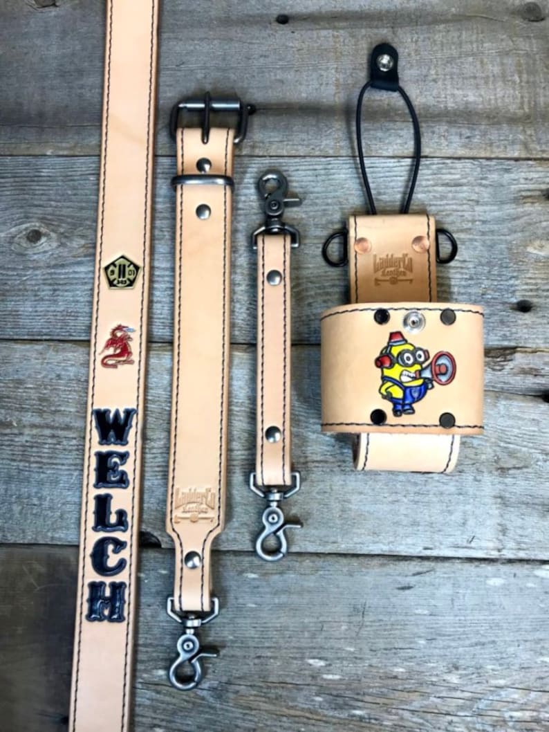 Firefighterradio Strap & Holster full Set natural Custom Etsy