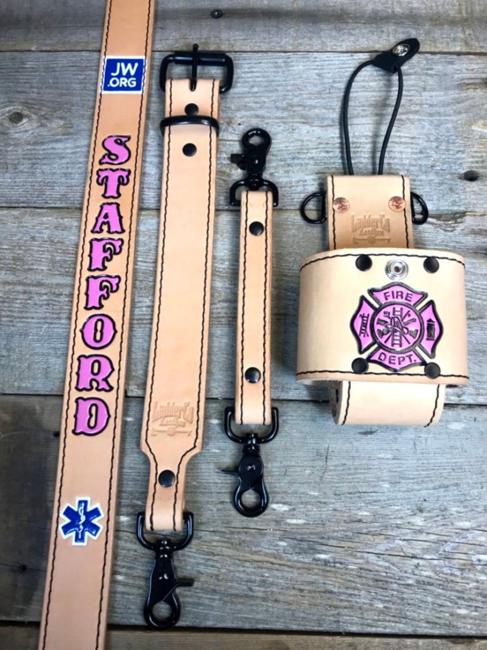 Firefighterradio Strap & Holster full Set natural Custom Etsy