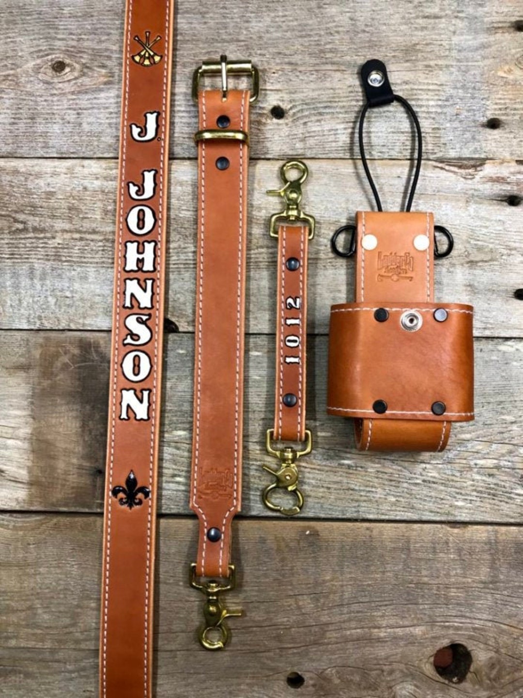 Firefighterradio Strap & Holster full Set english Tan Custom