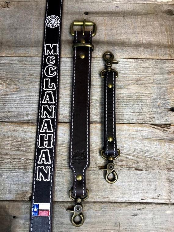 Leather Radio Strap, Firefighter Radio Strap