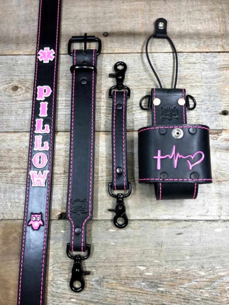 Firefighterradio Strap & Holster full Set black Custom Etsy