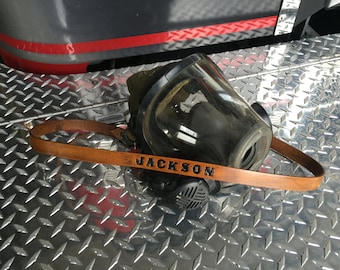 Custom Leather Firefighter Mask Strap
