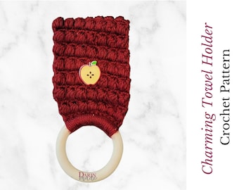 Towel Holder Crochet Pattern – Kitchen Ring Design (PDF Pattern)