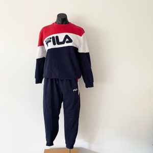 Fila Italia Track Pants Size 28 Ladies Vintage Fila Perugia Blue Tracksuit  Training Activewear Waist 28 Inches Fila Training Pants Women 