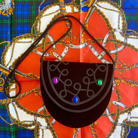Vintage 1990’s Velvet Jeweled Handbag