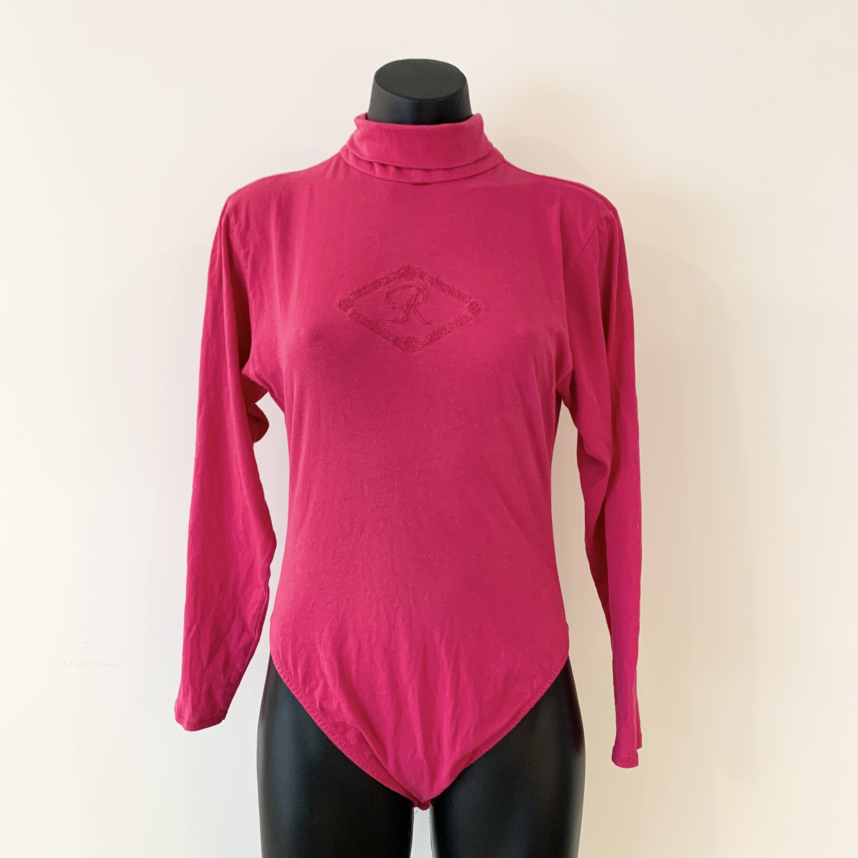 90s Textured Palest Pink Long Sleeve Bodysuit