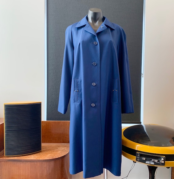 Vintage 1970’s Navy Blue Virgo Trench Style Coat