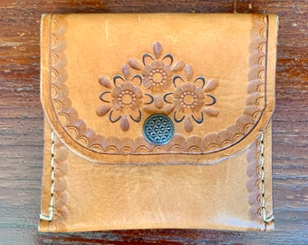 Vintage 1970’s Tooled Leather Pouch