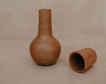 Ceramic Natural Clay Carafe Natural Clay Pots Ceramic Pots Clay Vase Clay Cup