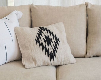 Zapotec Woven Wool Cushion, Decorative Pillow, Mexican pillow, Handmade Mexican Cushion, Handwoven pillow, Boho pillow, Woven throw pillow