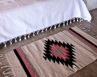 Zapotec Handmade Mexican Rug, Woven wool rug, Wool accent rug, handwoven wool rug, Mexican floor rug, Rug wall hanging, Woven Mexican Rug
