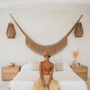 Lluvia Handmade Mexican Hammock | Nylon Boho Woven Hammock