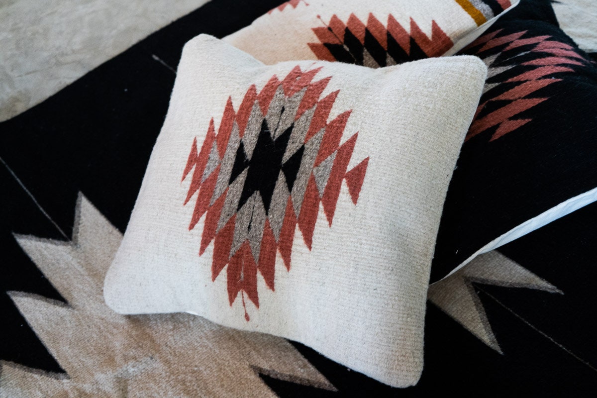 Zapotec Woven Wool Cushion Decorative Throw Pillow Mexican | Etsy