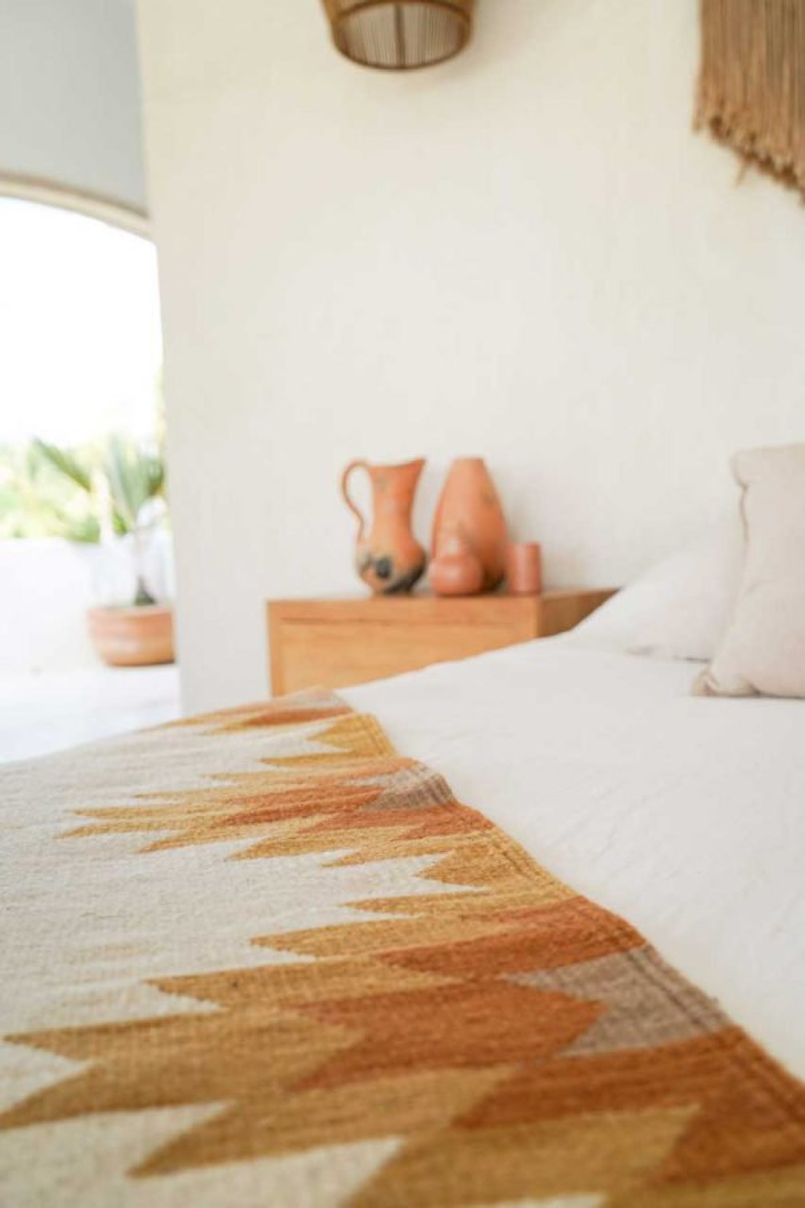 Handwoven Mexican Rug Oaxacan Woven Rugs Flor De Desierto Etsy