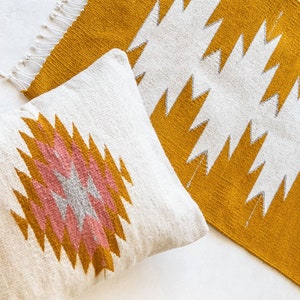 Mexican Rug, Handwoven Mexican Rug, Oaxacan wool rug, wool accent rug, handwoven accent rug, living room area rug image 6