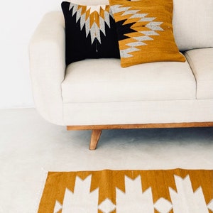 Mexican Rug, Handwoven Mexican Rug, Oaxacan wool rug, wool accent rug, handwoven accent rug, living room area rug image 2