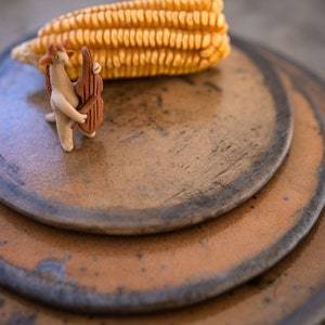 Black Clay Plates Flat Glazed | Platos Barro Negro | Small