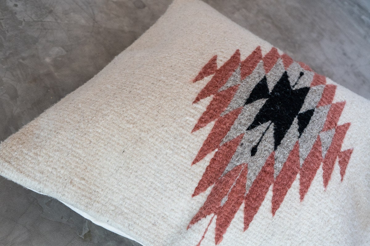 Zapotec Woven Wool Cushion Decorative Throw Pillow Mexican | Etsy