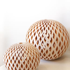 Clay Lantern Ceramic Lantern Sphere Ceramic Lantern from Mexico