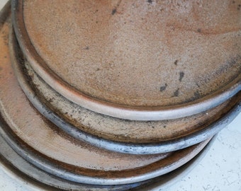 Black Clay Plates Edged Glazed | Platos Barro Negro | Large