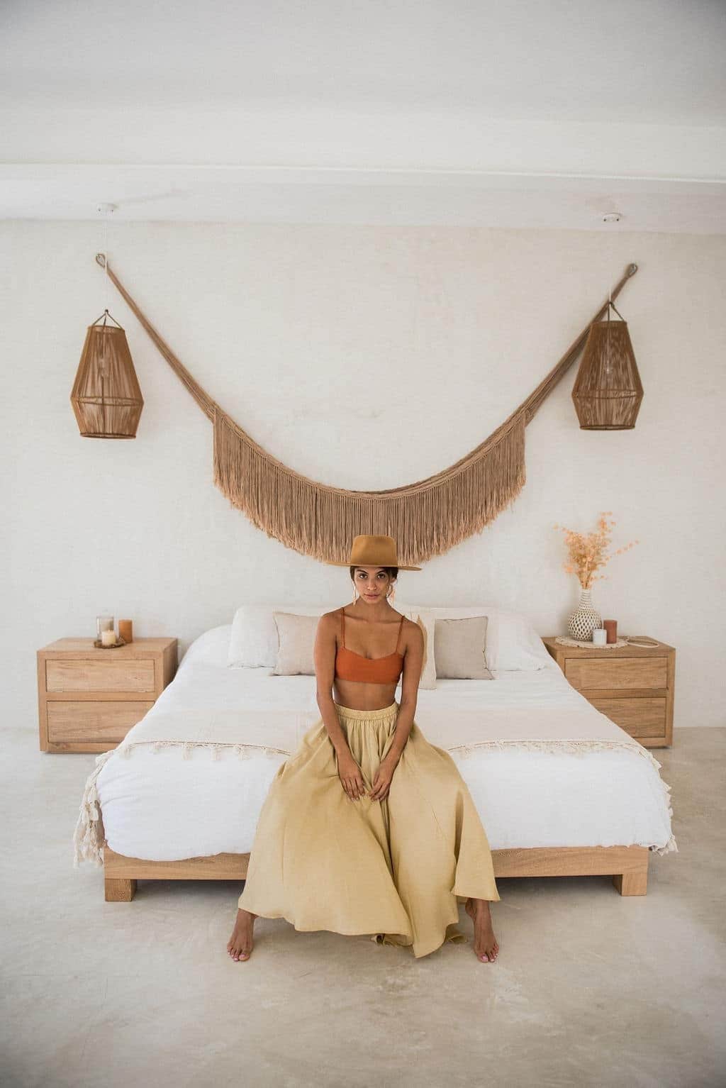 Lluvia Handmade Mexican Hammock | Nylon Boho Woven Hammock