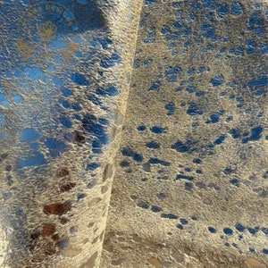 Silver Acid Washed Cowhide - 73&quot;X 68&quot; - Premium Cowhide Leather
