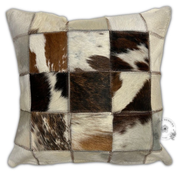 Cowhide Pillow Etsy