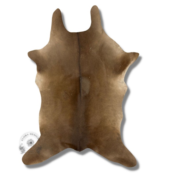 Brown &  Beige Calfskin Rug * Size 27 x 40 inches  - Premium Quality Cowhide Rug